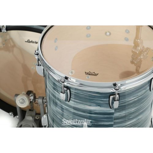  Ludwig Classic Maple Downbeat 3-piece Shell Pack - Vintage Blue Oyster