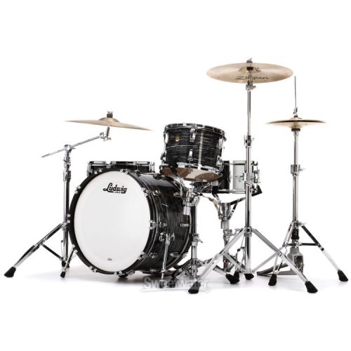  Ludwig Classic Maple Fab 3-piece Shell Pack - Vintage Black Oyster