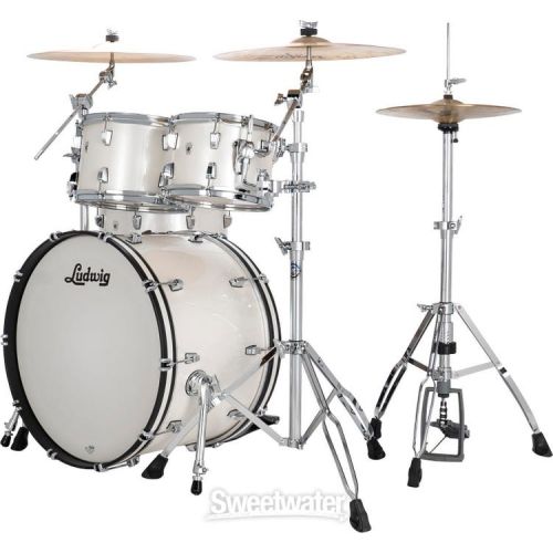  Ludwig NeuSonic Mod 4-piece Shell Pack - Silver Silk