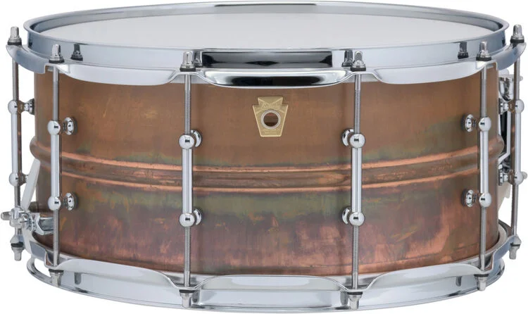  Ludwig Copper Phonic Snare Drum - 6.5 x 14-inch - Raw Patina