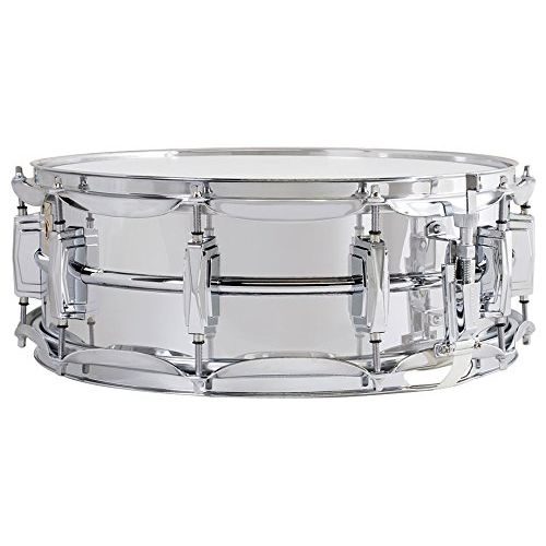  Ludwig LM400 Smooth Chrome Plated Aluminum 5 x 14 Inches Snare Drum with Imperial Lugs and Supra-Phonic Strainer