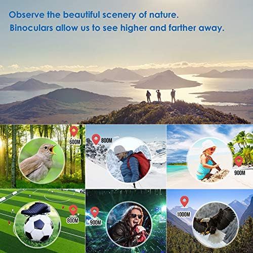  [아마존베스트]SUPALAK Binoculars 12 x 40 HD Anti-Fog Binoculars Night Vision Function BAK4 Prisms FMC Binoculars with Carry Bag and Mobile Phone Adapter Outdoor Telescope for Animal Watching, Hiking, Hu