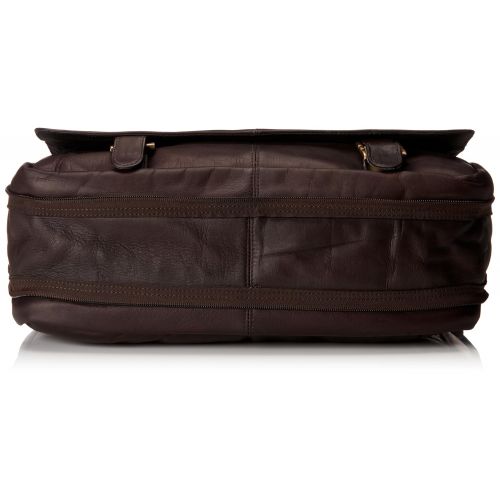  Luggage top bag David King & Co. Expandable Brief, Cafe, One Size