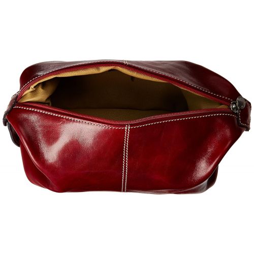  Luggage top bag Alberto Bellucci Milano Mens Italian Leather Toiletry Organizer Shaving and Cosmetic Travel Dopp Kit Case