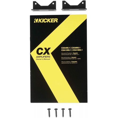  [아마존베스트]KICKER CX400.1 400 Watt Class D Mono Amplifier for Car Audio Speakers, Black