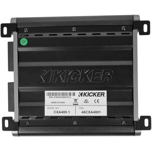  [아마존베스트]KICKER CX400.1 400 Watt Class D Mono Amplifier for Car Audio Speakers, Black