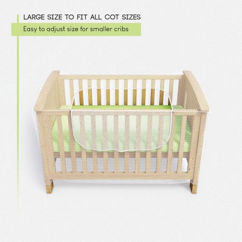  [아마존베스트]Luigi's Mosquito Net for Crib - Baby Crib Net to Protect from Insects & Keep Baby in Safely - with Zipper Feature for Quick, Easy Access (by Luigis)