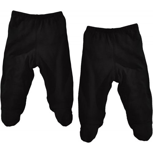  Lukeeno Organic Cotton Baby Footed Pants - Multi Pack Boy, Girl, Unisex