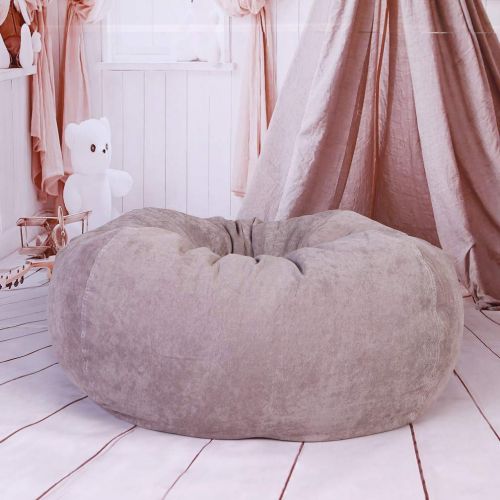  Lukeight Stuffed Animal Storage Bean Bag Chair, Bean Bag Cover for Organizing Kid’s Room - Fits a Lot of Stuffed Animals, X-Large/Gray