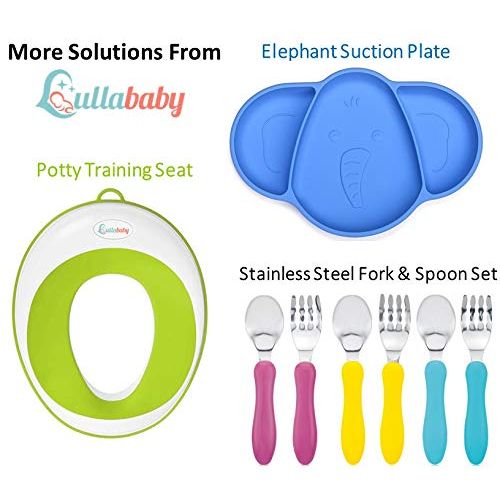  [아마존베스트]Lullababy Best Suction Baby Bowls for Toddlers-Toddler Bowls Baby Feeding Set with Baby Utensils | Bonus Baby...