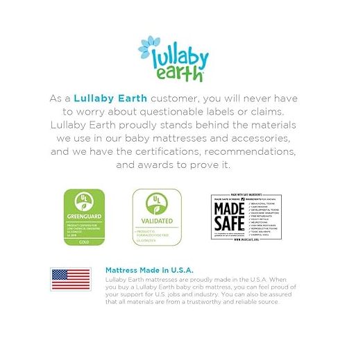  Lullaby Earth Healthy Support Baby Crib Mattress - 2-Stage Lightweight Infant & Toddler Mattress - Waterproof Baby Bed Mattress for Crib - Non-Toxic Mattress for Baby and Toddler Bed