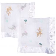 Lulujo Baby Cotton Muslin Silky Soft Security Blankets, Little Fawn, 2-Pack, 16 x 16-Inches