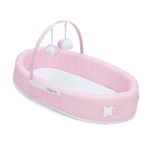  Lulyboo Travel Infant Bed - On The Go Baby Lounger Backpack - Combines Crib, Playpen And Changing Station (Pink)