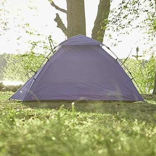  Lumaland Outdoor Pop Up Kuppelzelt Wurfzelt 3 Personen Zelt Sekundenzelt Camping Reise Trekking Festival etc. 215 x 195 x 120 cm Tragetasche