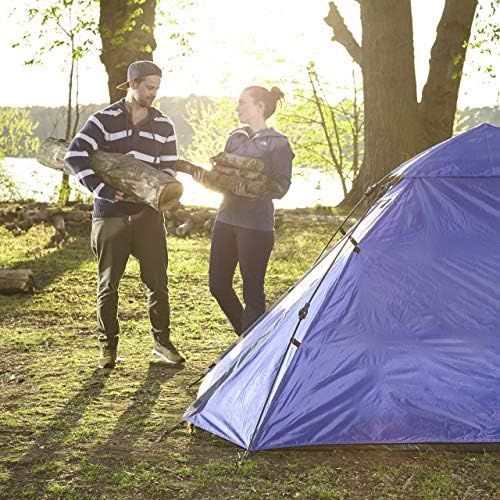  Lumaland Outdoor Pop Up Kuppelzelt Wurfzelt 3 Personen Zelt Sekundenzelt Camping Reise Trekking Festival etc. 215 x 195 x 120 cm Tragetasche