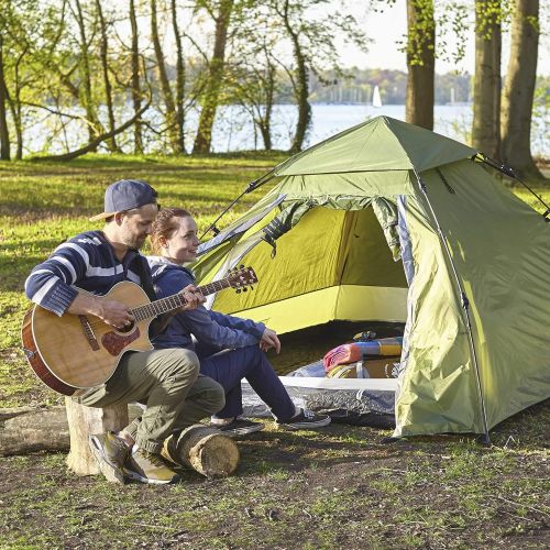  Lumaland Outdoor Pop Up Kuppelzelt Wurfzelt 3 Personen Zelt Sekundenzelt Camping Reise Trekking Festival etc. 215 x 195 x 120 cm Tragetasche