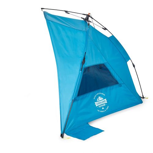  Lumaland Outdoor Pop Up Beach Shelter Blue Sun Tent with Pegs and Carry Case Available in Various Sizes, blue