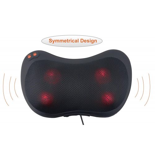  Lumcrissy Shiatsu Massage Pillow with Heat,Neck Massage Pillow, Deep Tissue Cervical Massager for...