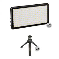 Lume Cube 2 x Bi-Color LED Lights & 2 x Tabletop Tripods Kit