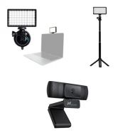 Lume Cube Webcam Light Kit with Broadcast/Webcam Light Kit and Full HD Wide-Angle Webcam