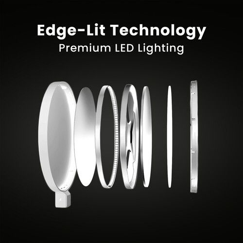  Lume Cube Edge Light 2.0 Bi-Color LED Desk Lamp (White)