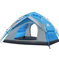 Lumeng Waterproof Double Layer Dome Tent Portable Shade Instant Tent for Beach with Carrying Bag (Color : Blue, Size : One Size)