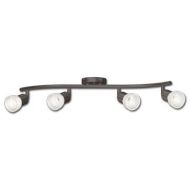 Lumera 4-Light Wave Track Light - Orb WFrosted Glass