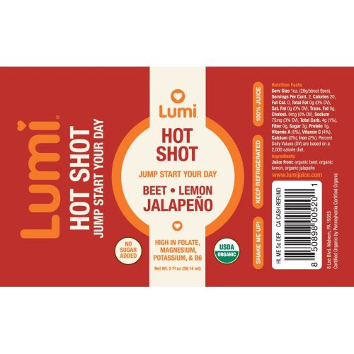  Lumi Juice Hot Shot Jalapeno Nutrition Shot, 2 Ounce (Pack of 30)