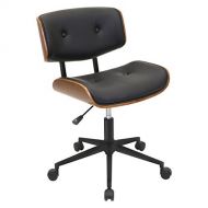 LumiSource Lombardi Office Chair - Walnut, Black