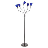 LumiSource Contemporary Floor Lamp in Black and Blue
