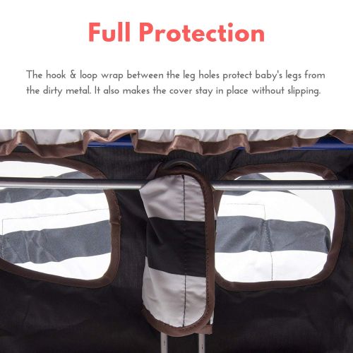  Lumiere Baby Shopping Cart Cover for Baby and Toddler - 2-in-1 High Chair Cover | 360 Full Protection, Patented Roll-in Style Pouch, Universal Fit, Machine Washable. Great Gift Ide