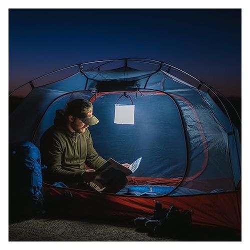  LuminAID Max QI 2-in-1 Solar Camping Lantern and Phone Charger - Inflatable LED Lamp for Camping, Hiking and Travel - Emergency Light for Power Outages, Hurricane, Survival Kits