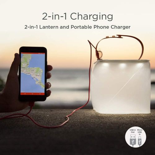  LuminAID PackLite Max 2-in-1 Camping Lantern and Phone Charger For Backpacking, Emergency Kits and Travel As Seen on Shark Tank