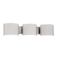 Luminance F3123-80 Contemporary 3 Incandescent Light Vanity Fixture with Bright Satin Nickel Finish