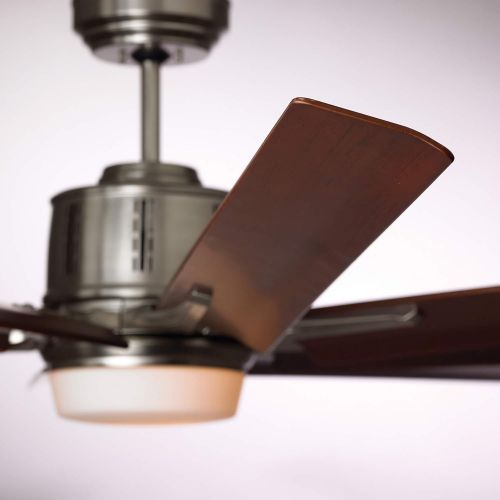  Luminance kathy ireland HOME Aira Eco LED 72 Inch Ceiling Fan Large Contemporary Fixture with Dimmable Lighting and DC Motor Modern 8 Blade Design with 6-Speed Wall Control and Downrod, Brus