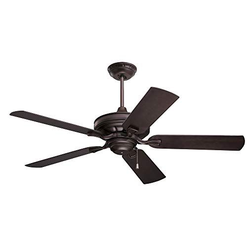  Luminance kathy ireland HOME Veranda Traditional Ceiling Fan, 52 Inch Indoor/Outdoor with Weather-Resistant Blades Semi Flush Mount with 4.5-Inch Downrod Light Kit Adaptable, Oil Rubbed Bron