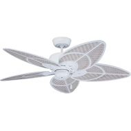 Luminance kathy ireland HOME Batalie Breeze Outdoor Ceiling Fan, 52 Inch Large Metal Fixture with Palm Leaf Blades, Quiet Motor, and Pull Chain Tropical Style for Outside and Indoor Home Dec