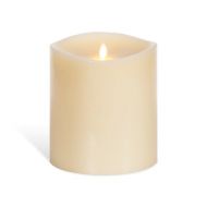 Darice Large Luminara Flameless Candle: 360° Top, Unscented Moving Flame Candle with Timer (6 Ivory)