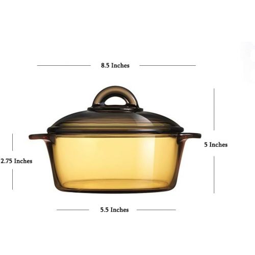  [아마존베스트]Luminarc Vitroflam Blooming Heat-Resistant Glass Casserole 1L