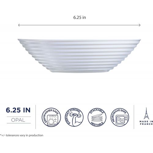  [아마존베스트]Luminarc P2170 Harena 6.25 All Purpose Bowl, Set of 6, Set, 1, White