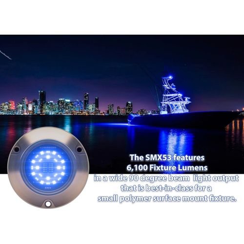  Lumishore SMX53 Supra Dual Color Surface Mount Underwater LED Light