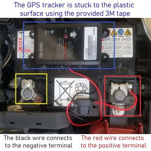  Lumitrac 2-Wire Battery-Mounted Real-Time GPS Tracker for Cars, Trucks, Equipments, Heavy-Duty Vehicles - Subscription Required