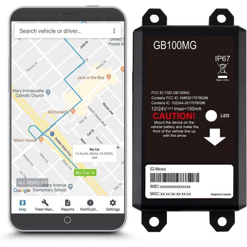  Lumitrac 2-Wire Battery-Mounted Real-Time GPS Tracker for Cars, Trucks, Equipments, Heavy-Duty Vehicles - Subscription Required