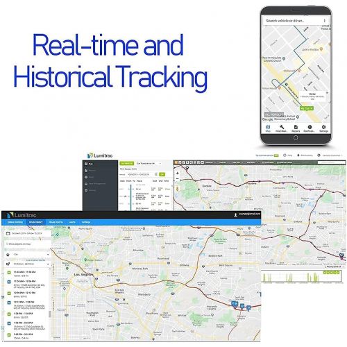  Lumitrac 2-Wire Battery-Mounted Real-Time GPS Tracker for Cars, Trucks, Equipments, Heavy-Duty Vehicles - Subscription Required