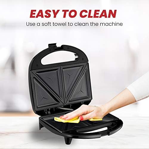  [아마존베스트]Lumme Sandwich Maker, Sandwich Toaster, Panini Press, Quesadilla Maker, Grilled Cheese, French Toast Press, Pizza Pockets Press, Indicator light, Omelet, White (White)