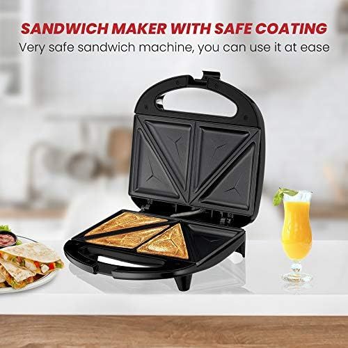  [아마존베스트]Lumme Sandwich Maker, Sandwich Toaster, Panini Press, Quesadilla Maker, Grilled Cheese, French Toast Press, Pizza Pockets Press, Indicator light, Omelet, White (White)