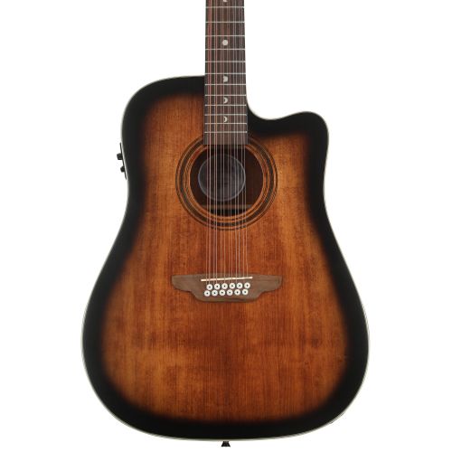  Luna Art Vintage 12-string Acoustic-electric Guitar - Distressed Vintage Brownburst