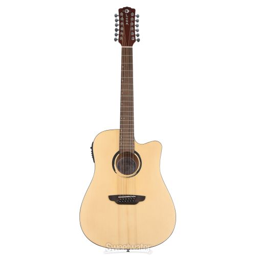  Luna Wabi Sabi Dreadnought Cutaway 12-string Acoustic-electric Guitar - Satin Natural