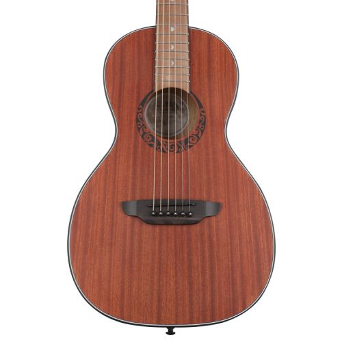  Luna Gypsy Parlor Mahogany Acoustic Guitar Essentials Bundle - Satin Natural