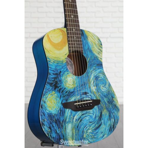  Luna Safari Starry Night Travel Guitar - Starry Night Graphic